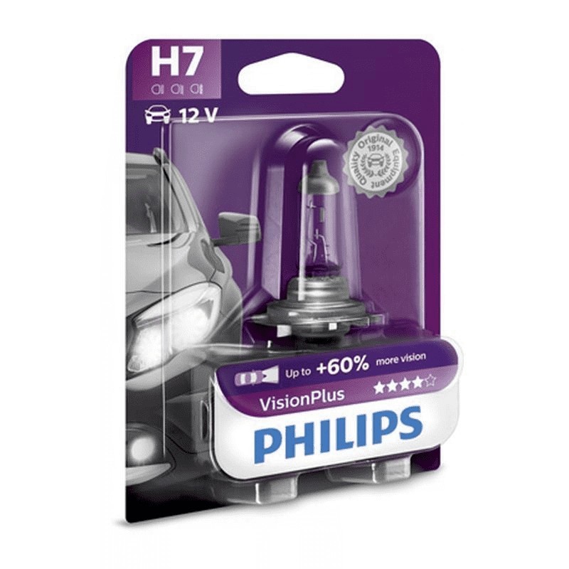 Żarówka lamp przednich H7 55W 12V PHILIPS VISION PLUS 9-3, 9-5