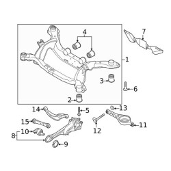 Tuleja tylnej ramy  S60 II, S80 II, V60, V70 III, XC60, XC70 II MOOG 2