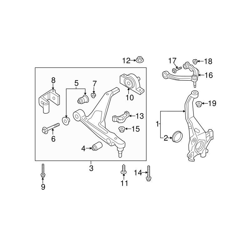 Tuleja dolnego wahacza S60 III, V60 II, S90 II, V90 II, V90II CC XC60 II, XC90 II SIDEM