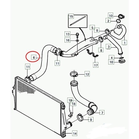 Przewód XC90 2.9 T6 intercooler-rura do turbiny