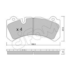Klocki hamulcowe przód S60 II, V60, S60 III, V60 II 19" CIFAM