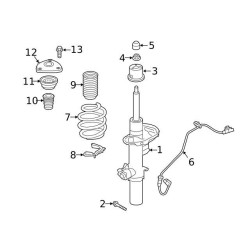 Poduszka amortyzatora z łożyskiem  XC40, FEBI 2