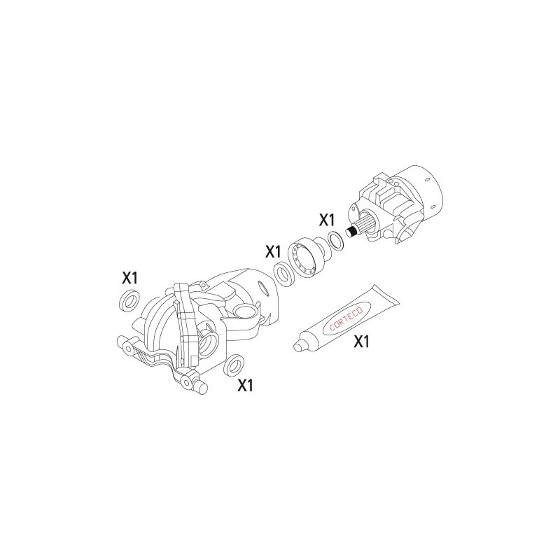 Zestaw uszczelek przedniego mechanizmu różnicowego XC90 2.5T AWD