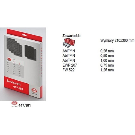 Materiał na uszczelki komplet 5 arkuszy w formacie A4 210mx297mm 